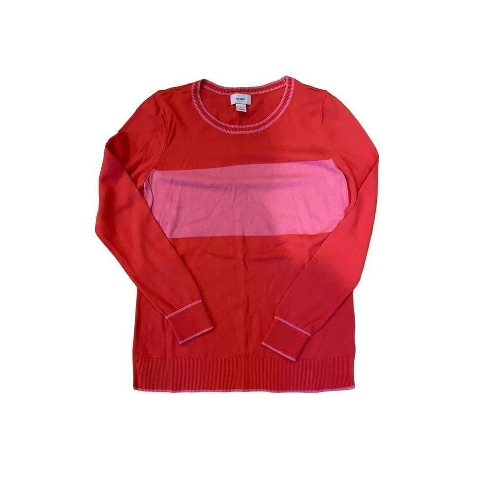 Old navy women’s color
Blockpink and orange sweater size medium 